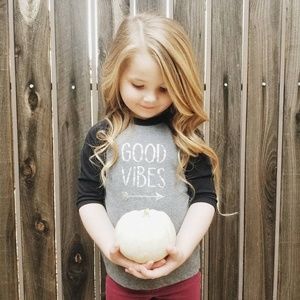 Kids Good Vibes Raglan Tee